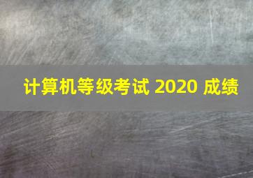 计算机等级考试 2020 成绩